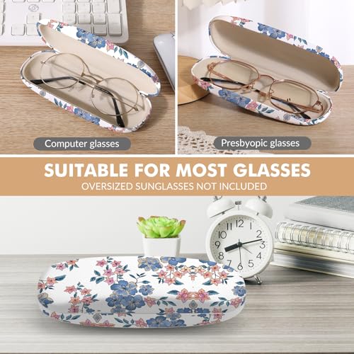 Image of Glasses Case Hard Shell,Portable Protective Eyeglasses Case, Eyeglass Holder Box with Cleaning Cloth, for men women