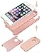 iPhone 5S Case, iPhone 5 Case, iPhone SE Case,Cafeleo Dual Layer Ultra Slim Bumper Cover Rugged Hybrid Shock-Absorption and Anti-Scratch Protective for Apple iPhone 5 5S SE - Rose Gold