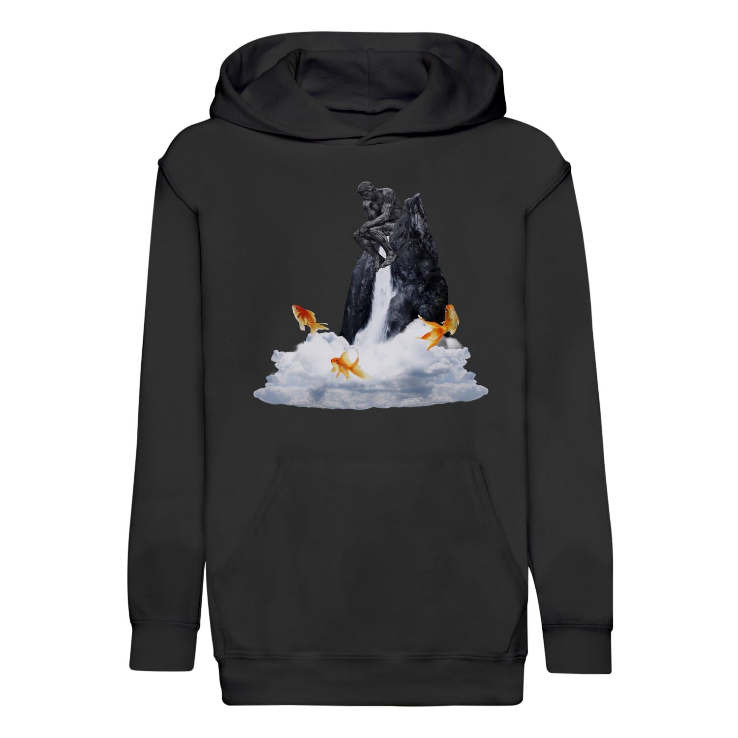 Sweat à capuche enfant poisson volant finition premium art