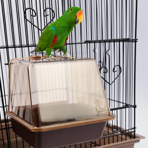 Saim Bird Bath Box, Small Bird Bath For Cage,Bird Cage Hanging Bath Bathing Box,Parrot Birdbath Shower Accessories #TOP17