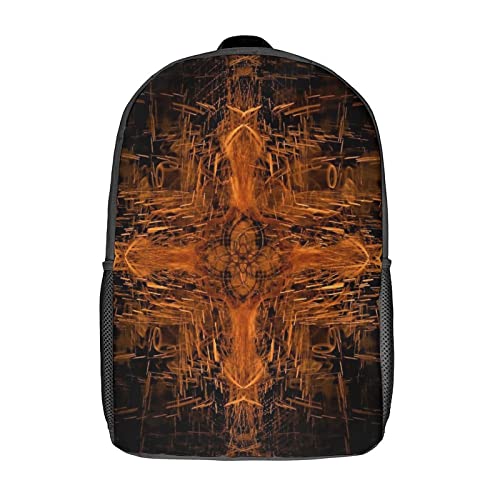 Sac à dos unisexe motif Fractal 3D avec grand compartiment