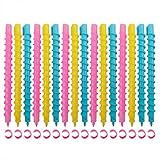 ericotry 18 varillas de plástico en espiral para el cabello, barra en espiral para peluquería, peluquería, rizado, rodillo de permanente, herramientas de salón para mujeres y niñas