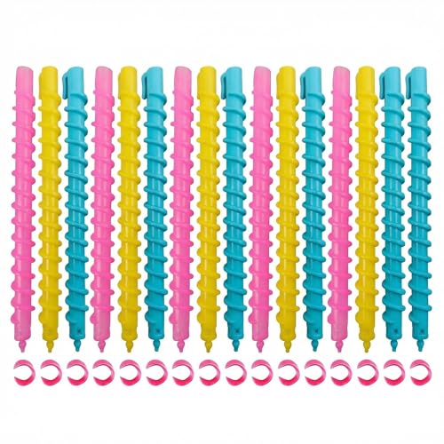 Ericotry 18 pezzi di plastica a spirale per arricciacapelli permanente