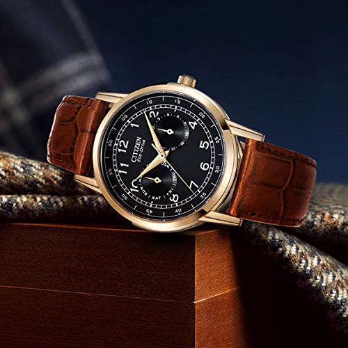 Citizen Eco-Drive Corso Quartz Mens Watch, Stainless Steel With Leather Strap, Classic, Brown (Model: Ao9003-08E) #TOP7