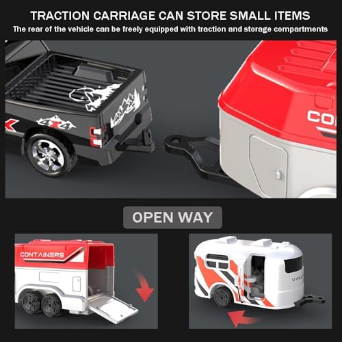 Image of Mini RC Car 1:64 Scale Remote Controlled Car from 3 4 5 6 Years 2.4GHz Mini RC Cars with Tractor and LED Light 3 Speed, Baby Cars Toy Gift