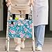 YUVAMAGIMO Cherry Blossom Walker Bag Organizer Large Capacity Rollator Storage with Multi Pockets Adjustable Straps Easy to Install Travel Pouch for Seniors Wheelchair Accessories Bag for Women