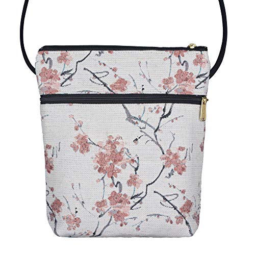 Danny K. Women's Tapestry Bella Purse Crossbody Handbag, Adjustable Cord, Handmade in USA (Cherry Blossom) - Thumbnail 2