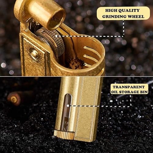 Encendedor Vintage de Kerosene con Rueda, Plateado miniatura 3