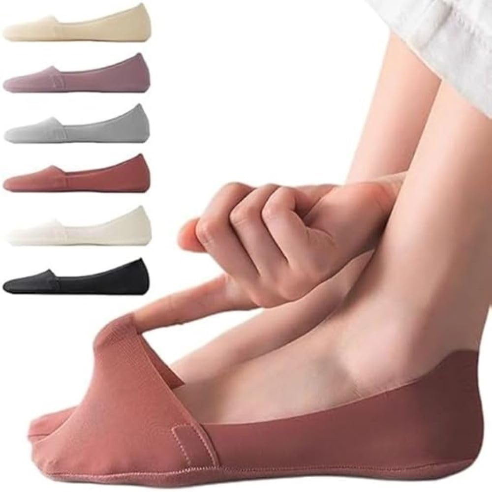 Women No-Show Invisible Socks with Anti-Slip Silicone Heel Grip – Low Cut Cotton Liner Socks for Flats, Loafers, Ballerinas & Casual Shoes, Soft, Comfortable & Breathable-image-27