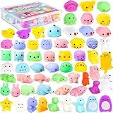 AGOVXTI Kawaii Mochi Squishy Juguetes, 60PCS Squishies Regalos Detalles Cumpleaños Niños, Squishys Regalo para Colegio Niños Fiesta de Relleno, Piñata Infantil, Regalo Navidad, para Aliviar el Estrés