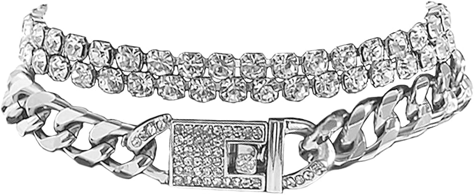 Bling Tennis Anklet Bracelet for Women Layered Link Chain Anklet Beach Shiny Rhinestone Ankle Jewelry...