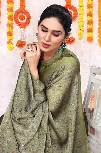 Image of MIRCHI FASHION Saree for Woman Chiffon Georgette Floral Printed | Breathable Lightweight Sari for Office Use and Farewell Ceremonies with Blouse Piece