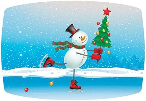 Skating Holiday Snowman Paper Placemats 125 Per Pack