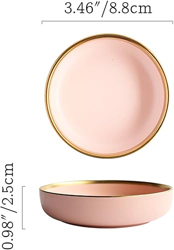 Miniatura 2 de Plato de cerámica moderno de alta calidad, con borde dorado, plato de porcelana elegante para restaurante, juego de platos de cerámica aptos para