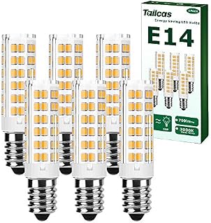 E14 LED Light Bulb Cooker Hood Bulbs, 7W E14 Bulb Warm White 3000K(40W 65W Halogen Equivalent), No Flicker Not Dimmable AC230V, 700LM SES Small Edison Screw in Light Bulbs for Home Lighting,6 Pack