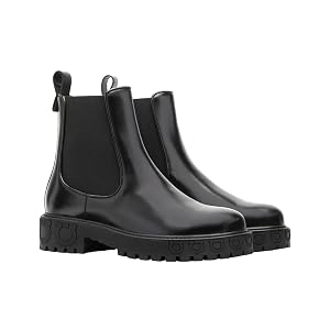 Salvatore Ferragamo Varsi Womens Black Leather Slip On Boot
