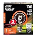 Feit Enhance A19 E26 (Medium) Filament LED Bulb Soft White 100 Watt Equivalence 2 pk