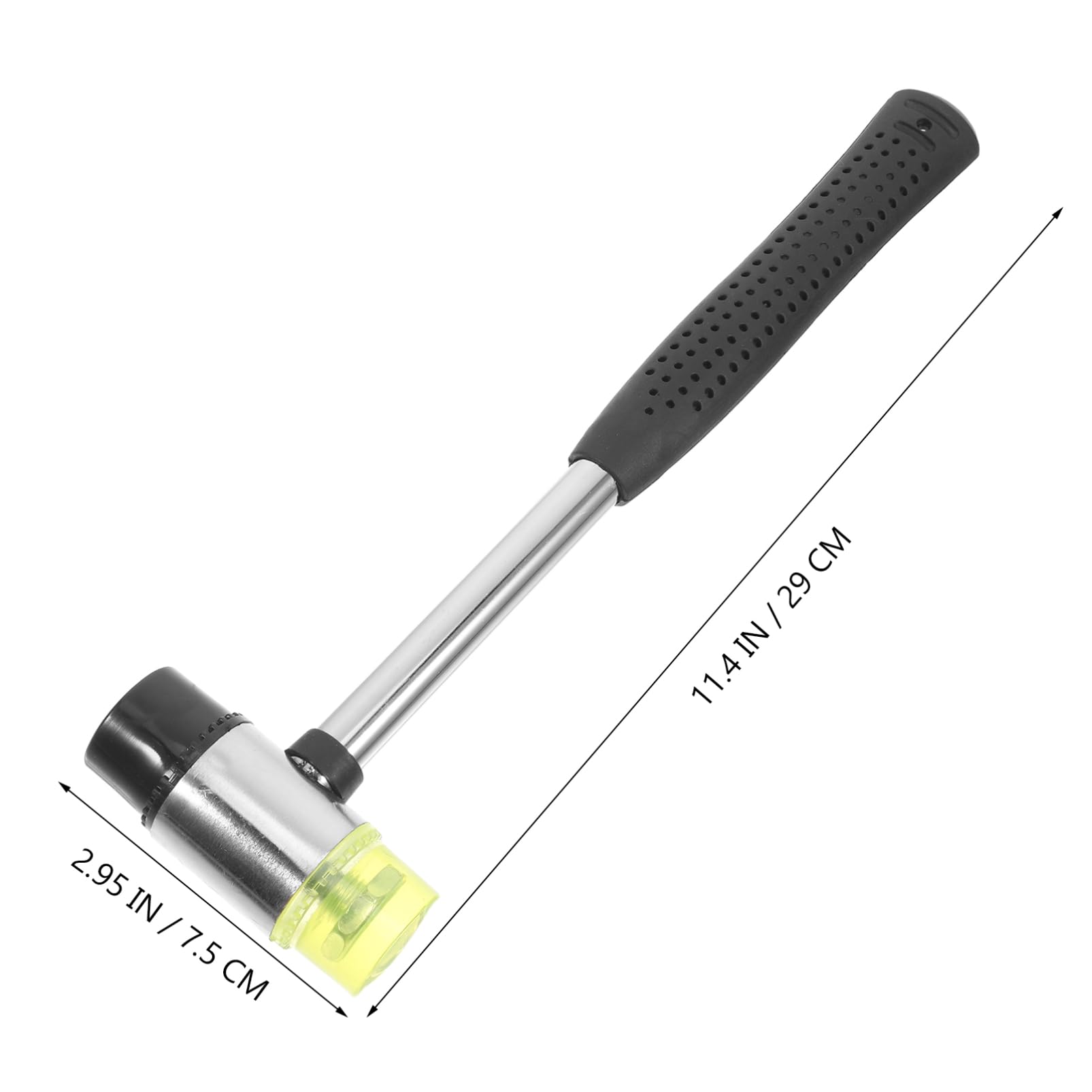 MUCKLILY Steel Rubber Craft Hammer Non-slip Handle Versatile for Tile Installation Woodworking Jewelry Making