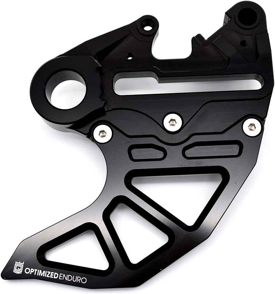 Optimized Enduro Rear Rotor Guard with Caliper Carrier for KTM/Husqvarna/GasGas (Black)