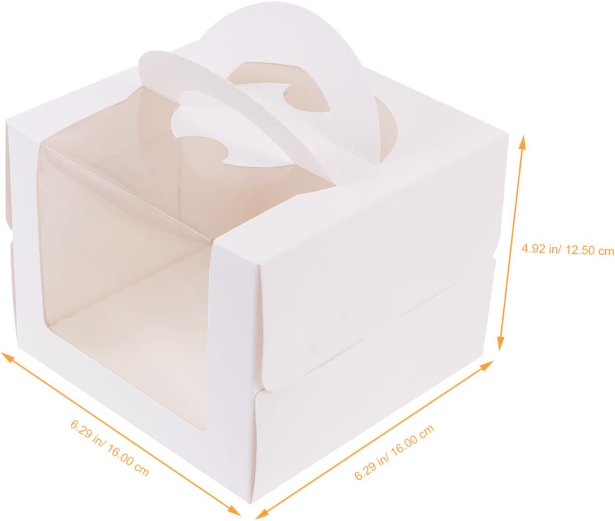 4pcs Decorative Cake Boxes Large Size Cake Carrier Lid Handheld Storage Portable Containers Birthday Holder for Display