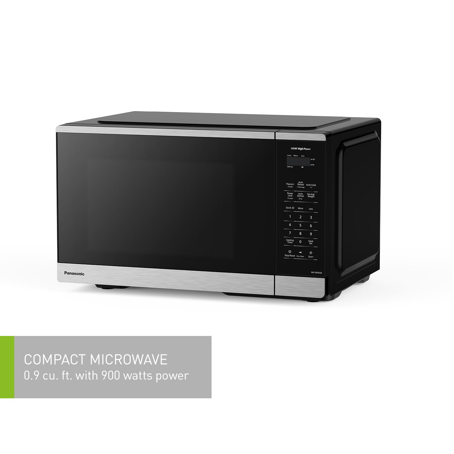 Panasonic NNSB42QSC Compact 900 W High Power Microwave Oven, 7