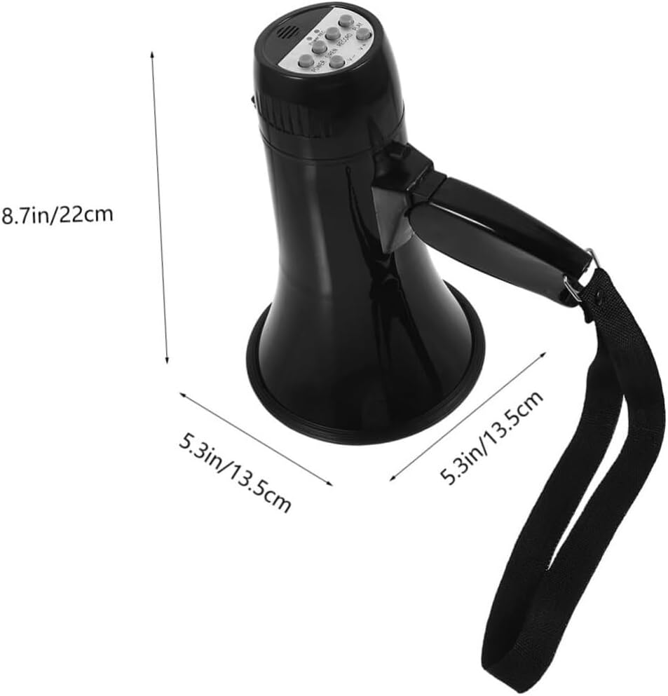 Megaphone Loud Hailer Handheld Megaphone Voice Amplifier Loud Speaker Mics Bullhorn Sound Amplifier Megaphone for Sport