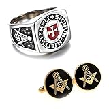 Silber Temlerorden Ring Malteserkreuz in Edelstahl
