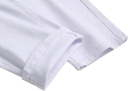 Miniatura 9 de DANT BULUN Jeans de motociclista para hombre, rasgados, ajustados, rectos y con cremallera Deco