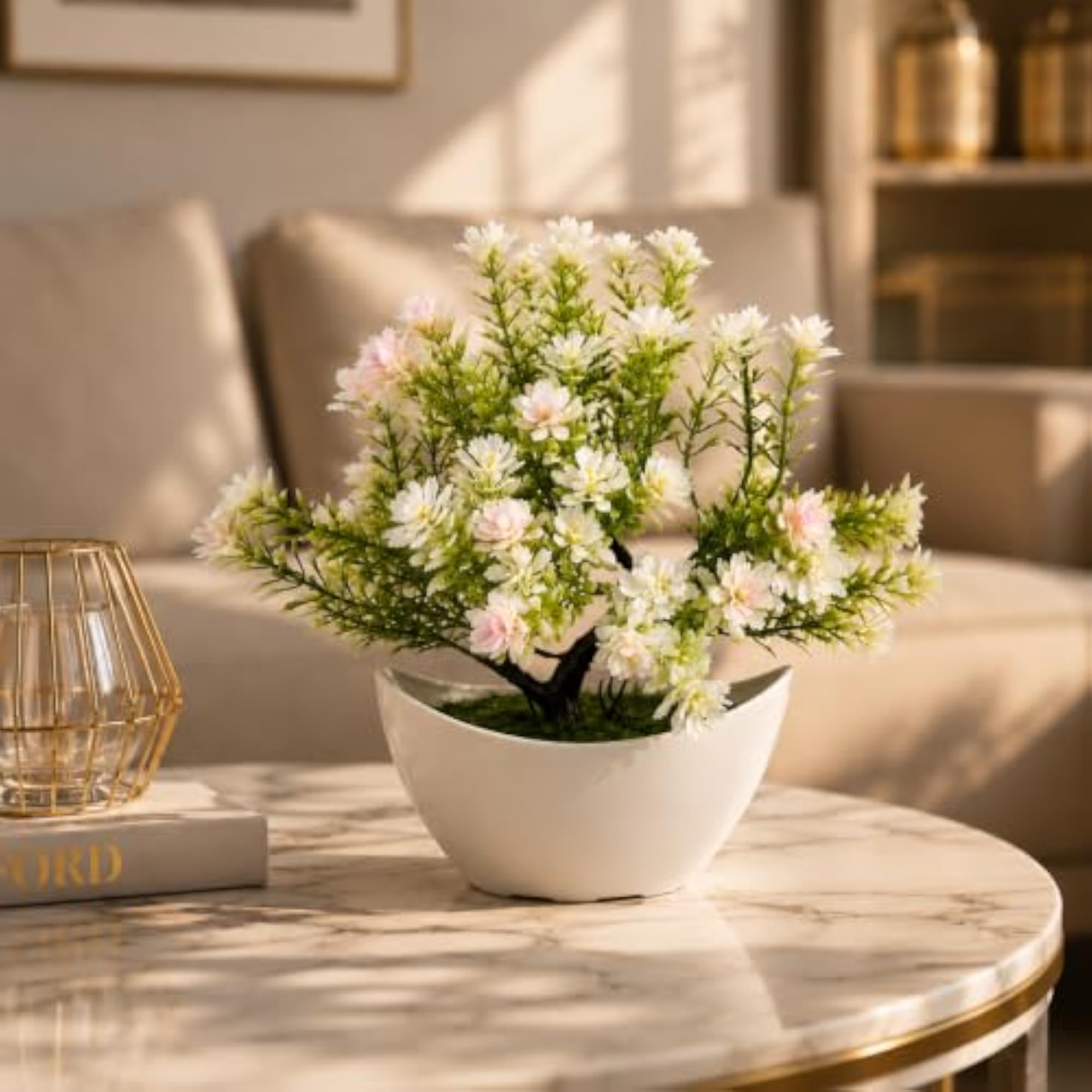 Artificial Bonsai Plant with Decorative Pot for Home Decor