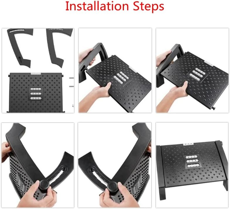 Adjustable Height Angle Foot Rest Office Ergonomic Under Desk Footrest Tilted Computer Footrest Office Foot Stool Stand