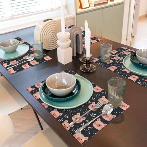 Sets de table de salle à manger lavables lot de 4 décoration de table - 7