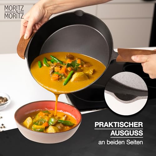 Poêle en fonte antiadhésive 28 cm Moritz & Moritz pour cuisson saine - 6
