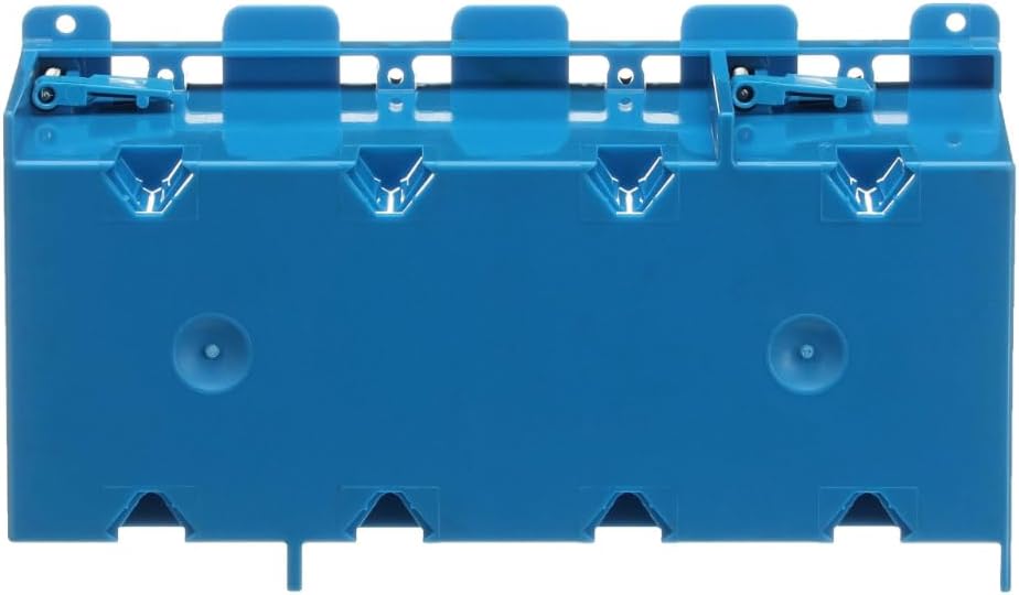 Carlon B468R Work Outlet Box, 4 Gang, 7.57-Inch Length by 2.89-Inch Width by 3.56-Inch Depth, Blue