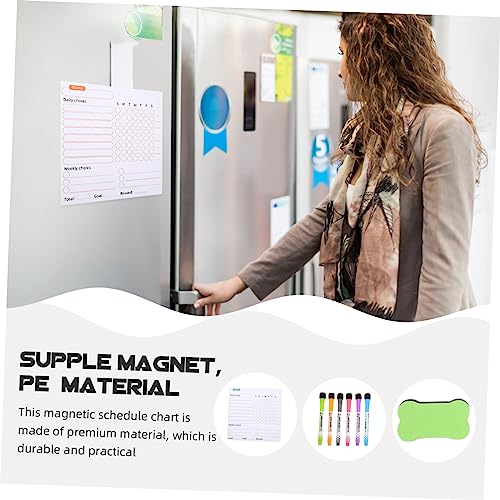 Tablero de mensajes magnético ideal para organizar menús familiares en la nevera 2
