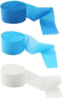 GBSONGJIN Papel crepé, rollos de papel crepé de 3/6/8 piezas, rollo de papel crepé de colores para origami, papel crepé arrugado para manualidades, manualidades, decoración de flores, papel de regalo