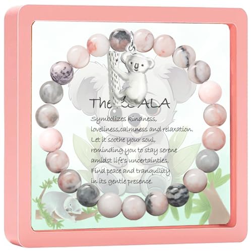 Image of Mother Daughter Bracelets, Koala Bear Bracelet Koala Gifts, Butterfly Heart Bracelets Inspirational Gifts for Mom Daughter