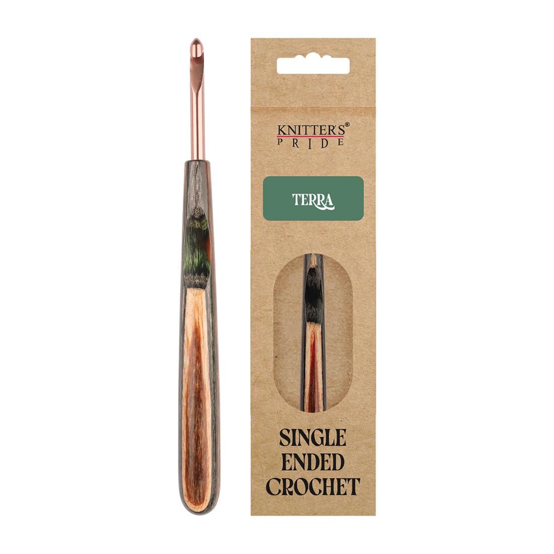 Knitter's Pride Terra Crochet Hook 4.0 mm Brown - 1 piece