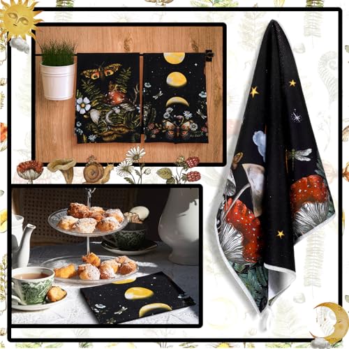 Toallas de cocina bohemias y absorbentes de lino de algodón de 20 x 28 pulgadas para el hogar 3