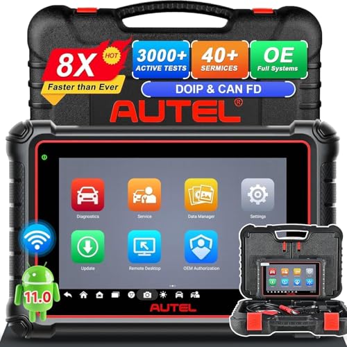 Autel Scanner MaxiCOM MK900 - MK900BT/ MX900�A40+�T�[�r�X�AOS 11�A3000+�A�N�e�B�u�e�X�g�ADoIP CAN FD�A���ׂẴV�X�e���f�f�AFCA Autoauth&SGW�AVer.of MK808BT 