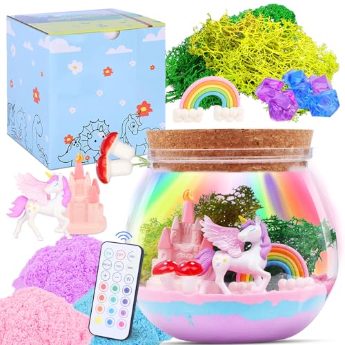 Unicorn Gifts for Girls 4-12 Years Old, Unicorn Crafts Kit for Kids, Light Up Unicorn Decoration with Remote Control - Arts and Crafts for Kids, Birthday Gifts Toys for Girls Age 4 5 6 7 8 9 10 11 12