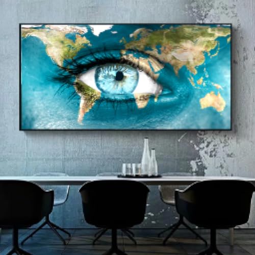 Toile murale abstraite haut de gamme impressions d'art oeil 90x180 cm