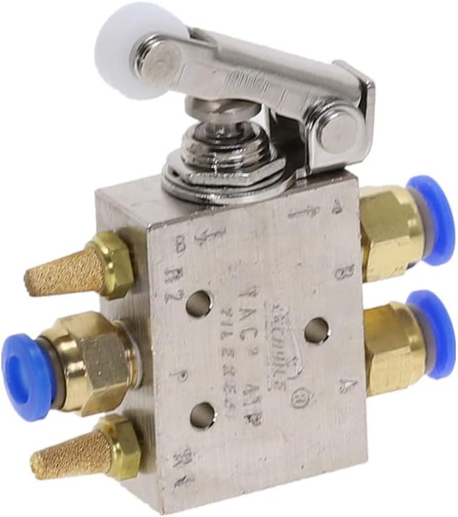 Air Valve, Toggle Switch, TAC2-41P 2 Position 5 Way Roller Lever Mechanical Pneumatic Exhaust Valves Switchs 1/8" Female Thread Fittings