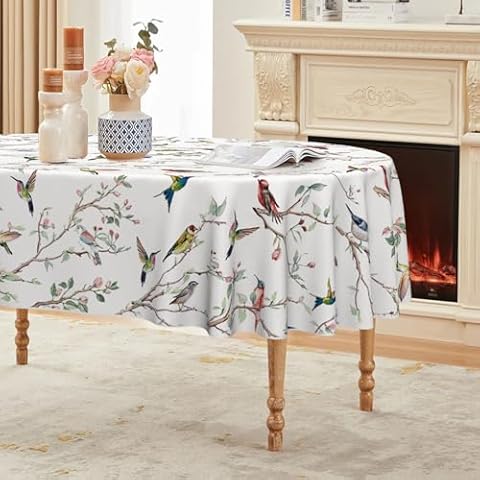 Horaldaily Tablecloth 60x84 Inch Oval Cover