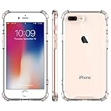 For iPhone 8 Plus Clear Case, Shamo's Clear Cover Hard Back Thin Case Shockproof Cover TPU Bumpers, Transparent Anti-Scratch Protective Covers, Shamo's (For iPhone 8 Plus/7 Plus)