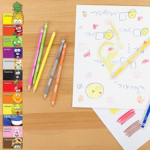 Crayola Silly Scents Scented Colored Pencils, Gift for Kids, 12ct, Assorted, 0.3 x 3.5 x 8.4 inches