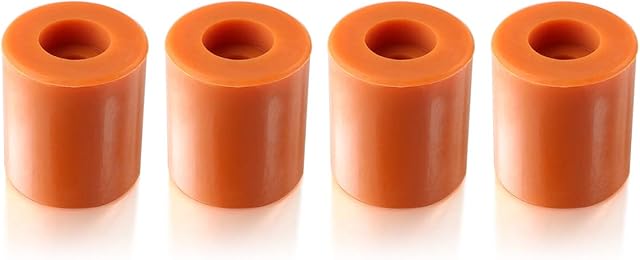 Toaiot 3D Printer Heat Bed Silicone Leveling Solid Bed Mounts Column OD18mm/0.71 inch ID 0.16 inch Stable Hot Bed Tool Heat-Resistant Silicone Buffer for Ender 5/Pro A8 Wanha D9 Mega-4pcs Brown
