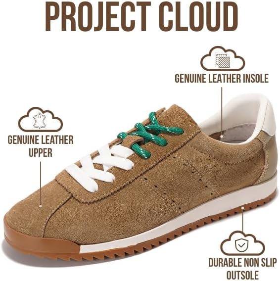 Project Cloud Genuine Leather Sneakers for Women – Womens Sneakers with Memory Foam Insole – Lightweight & Non Slip Womens Shoes – Stylish Spring Shoes for Women 2026 (Lynn) - Image 3