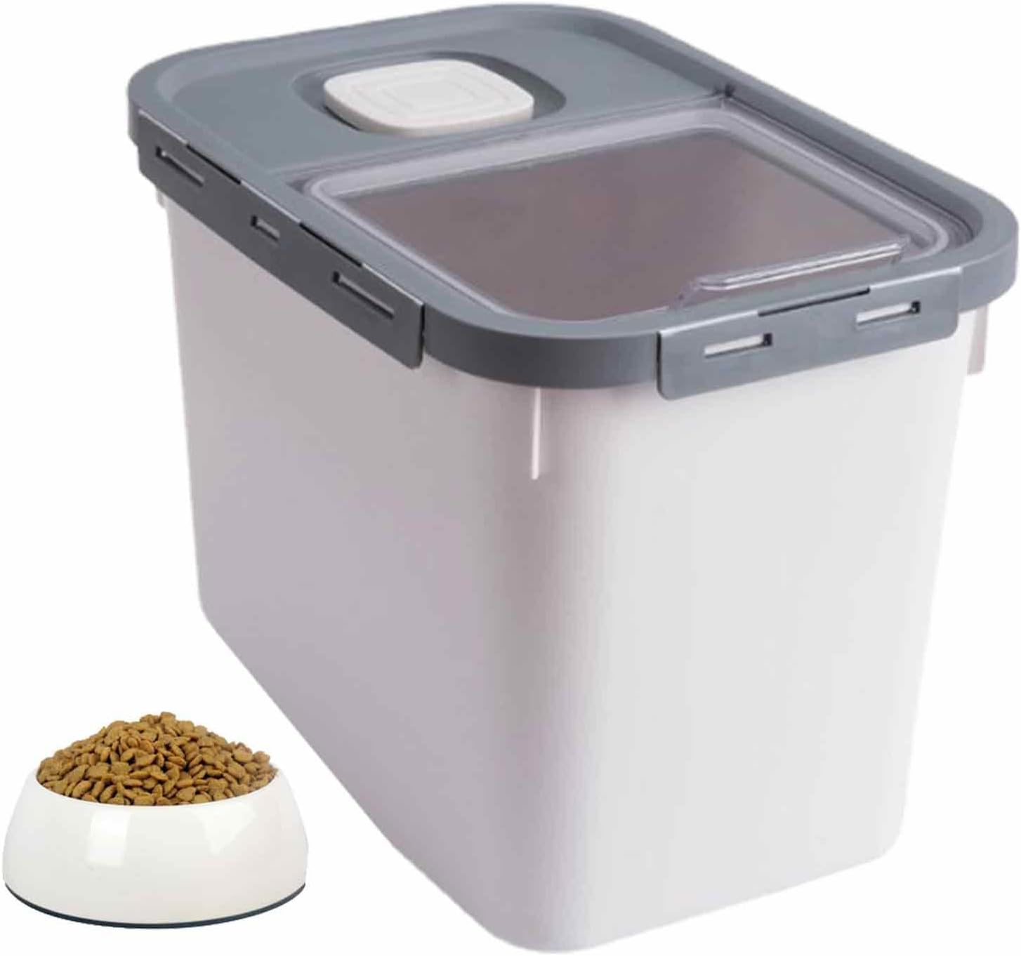 Pet Food Storage Container | Airtight 22lb Animal Food Storage Container | Moisture Proof F Cat Containers For Dog Cat Bird And Other Pet Bin, Rice Bin