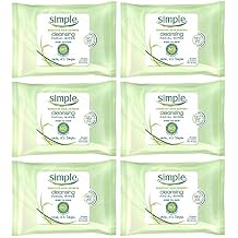 Simple Cleansing Facial Wipes 25 Each Pack of 5