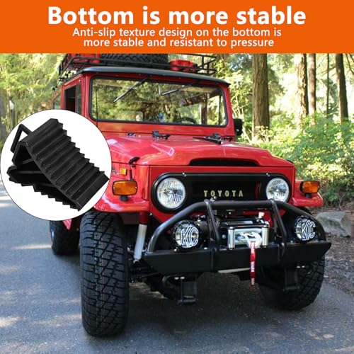 Detontek 2 Stück Unterlegkeile, Anhänger Keile mit Griff, Unterlegkeile Auto, Bremskei, Unterlegkeile Anhänger, Bremskeile für Anhänger, für Wohnwagen, Wohnmobil, Auto, Anhänger, Motorrad